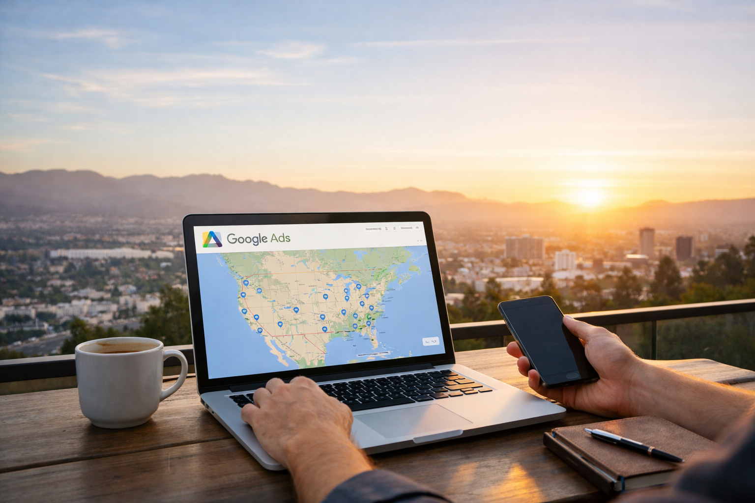 Illustration of a local business owner frustrated by long distance leads